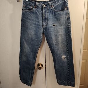 Men's Levi's Relaxed Fit Distressed Blue Jeans